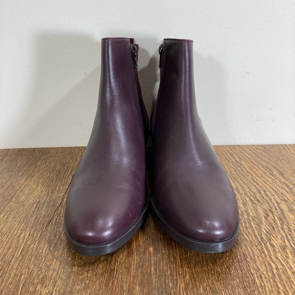 Coach Carmen Ankle Boot Warm Oxblood Suede/Leather Women’s Size 9B - Picture 3 of 11